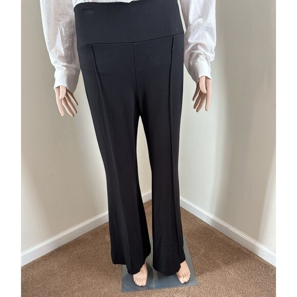 M. Rena  Black Large flared pants with front seems NICE! - Picture 1 of 10